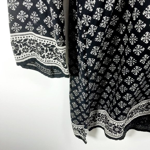 Lucky Brand Black Beaded Boho Tunic Top - Picture 2 of 6